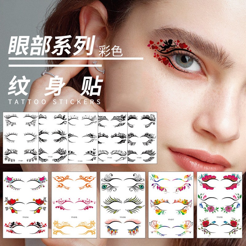 Eye Tattoo Stickers Factory - New Face Diamond Tattoo Stickers Party Face Makeup