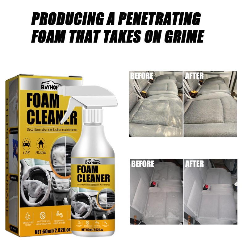 Car Cleaner Supplier - Wholesale 60ml Car Interior Foam Cleaner Wash Free Decontamination