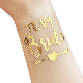 Bride Tattoo Manufacturer - Custom Hand Gold Bride Tattoo Gold Metallic Tribe Temporary