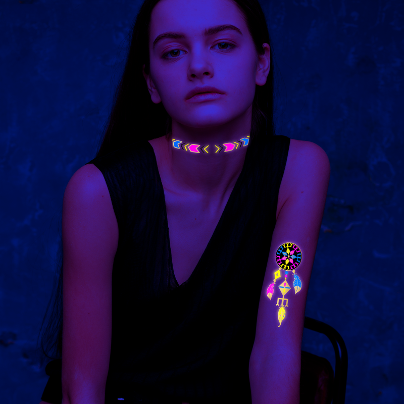 Body Tattoo Sticker Factory - Hot Selling Custom Temporary Waterproof Luminous Tattoo