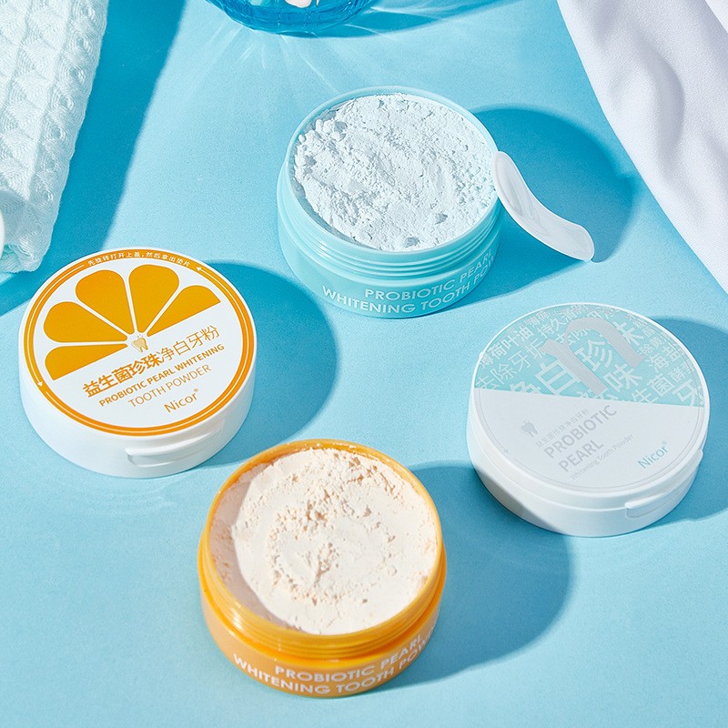 Whitening Powder Manufacturer - New Launched Whitening Tooth Mint Orange Flavor Probiotics