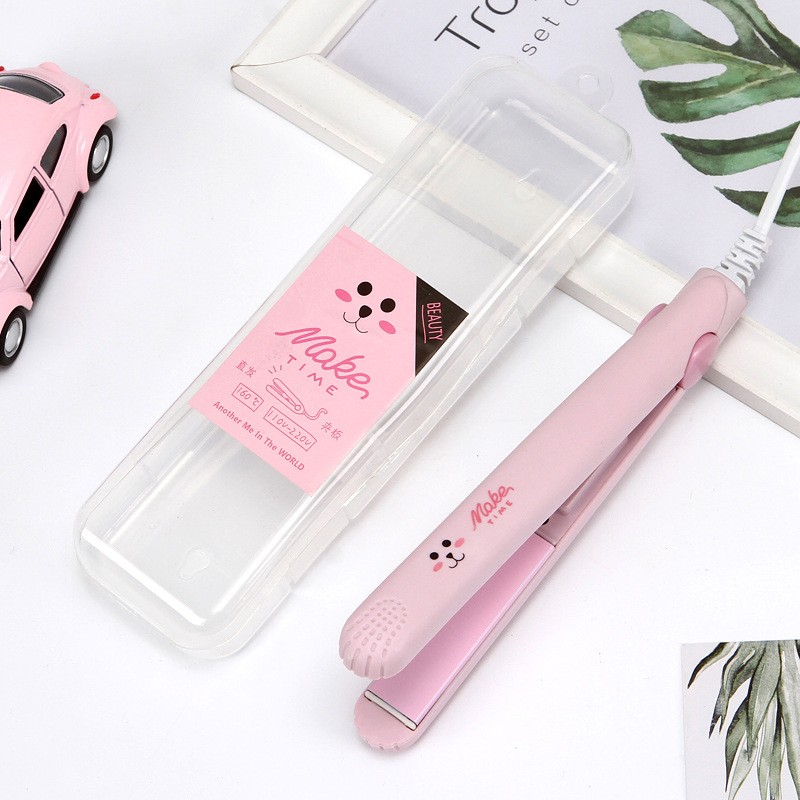 Hair Iron Supplier - Mini Portable Steam Flat Hair Iron Straightener Curler Cute