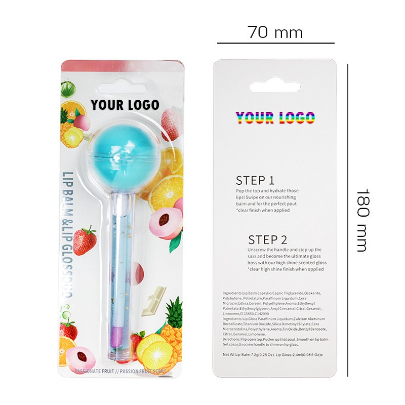 Lip Balm Factory - No Logo Wholesale Organic Magic Moisturizing 2 in 1 Lollipop