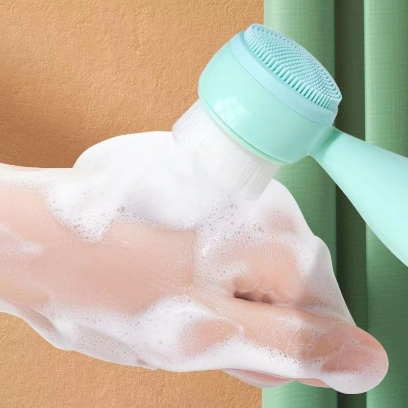 Facial Brush Factory - Cute 2 in 1 Plastic Facial Massage Brush Deep Pore Cleansing