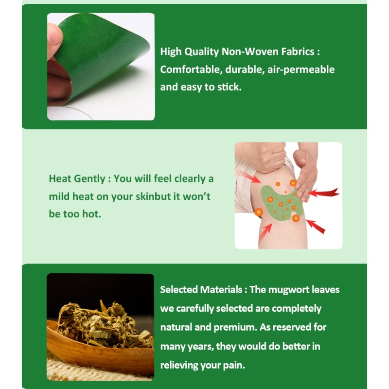 Knee Patch Factory - OEM ODM Nature Herbs Pain Relief Plaster Wormwood Knee Pain Patches