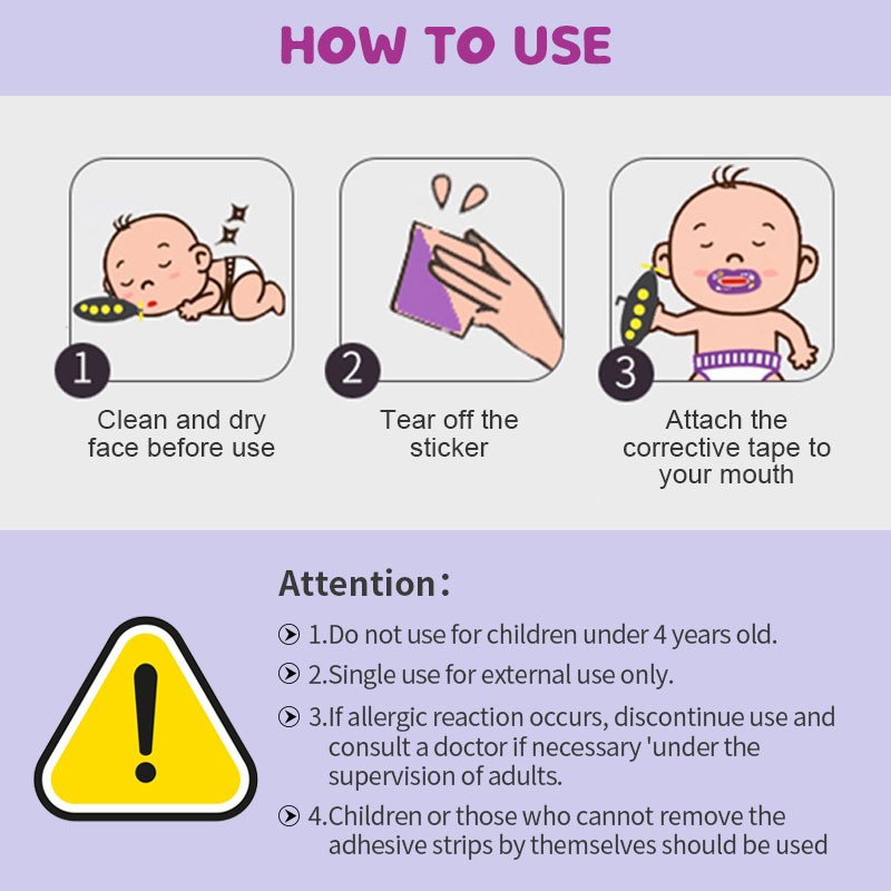 Baby Sleep Strips Supplier - Mouth Strips for Baby Sleep Anti Snoring Anti Open Mouth Safe