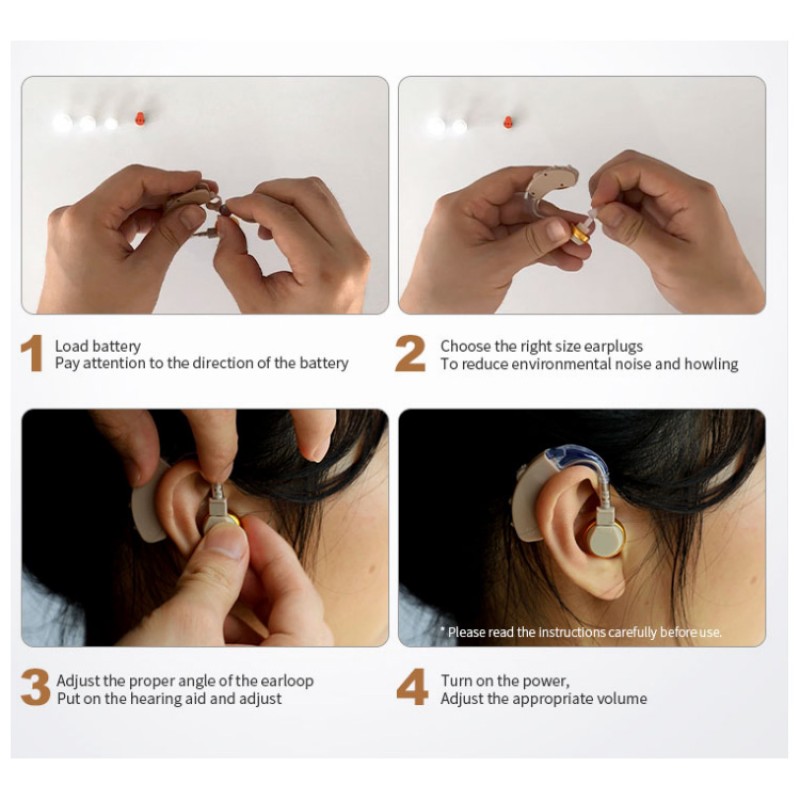 Analog Hearing Aid Manufacturer - Portable Battery Type Analog ITE Internal Elderly Cheap Hearing