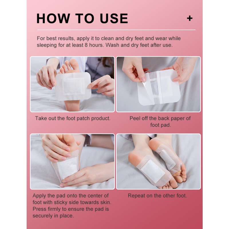 Foot Detox Patch Manufacturer - Foot Detox Patch 10Pcs Box Natural Ingredients Improve Sleep