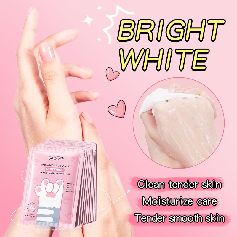 Hand Mask Gloves Manufacturer - Private Label Niacinamide Goat Milk