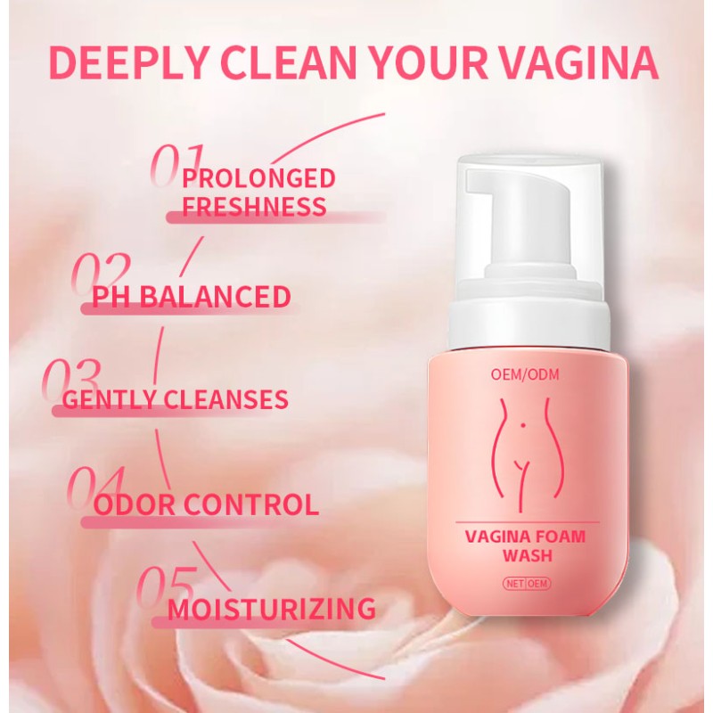 Yoni Foam Wash Manufacturer - OEM Natural Boric Acid pH Balance Odor Control Yeast Infection