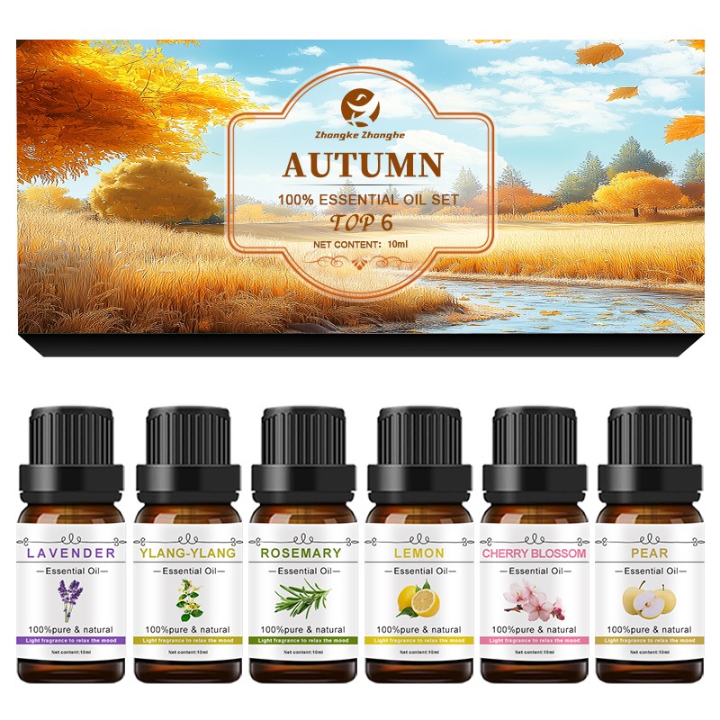 Essential Oil Kit Factory - Autumn Essential Oil Kit Pure Lavender Pear Lemon Cherry Blossom Mint
