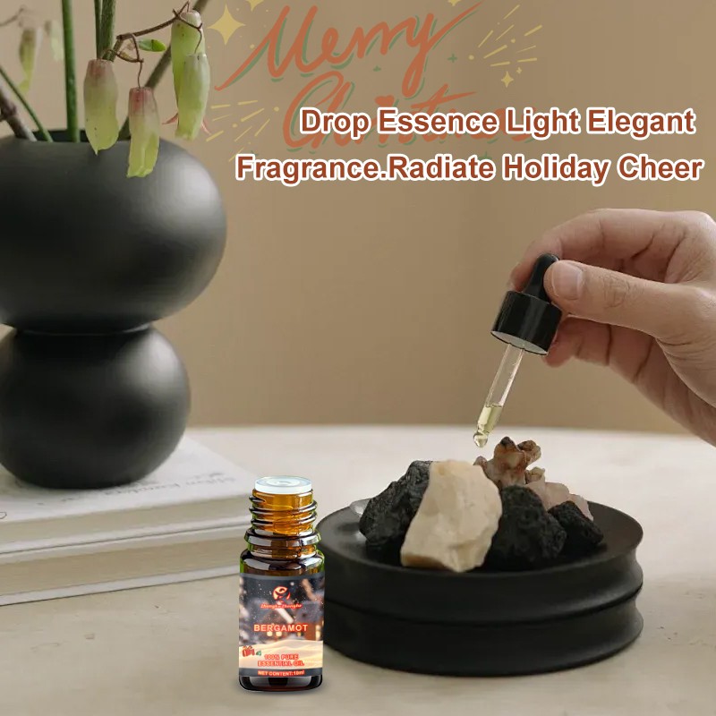 Christmas Gift Set Factory - Custom 24-Bottle Christmas Essential Oil Kit 10ml Amber Bottle Gift