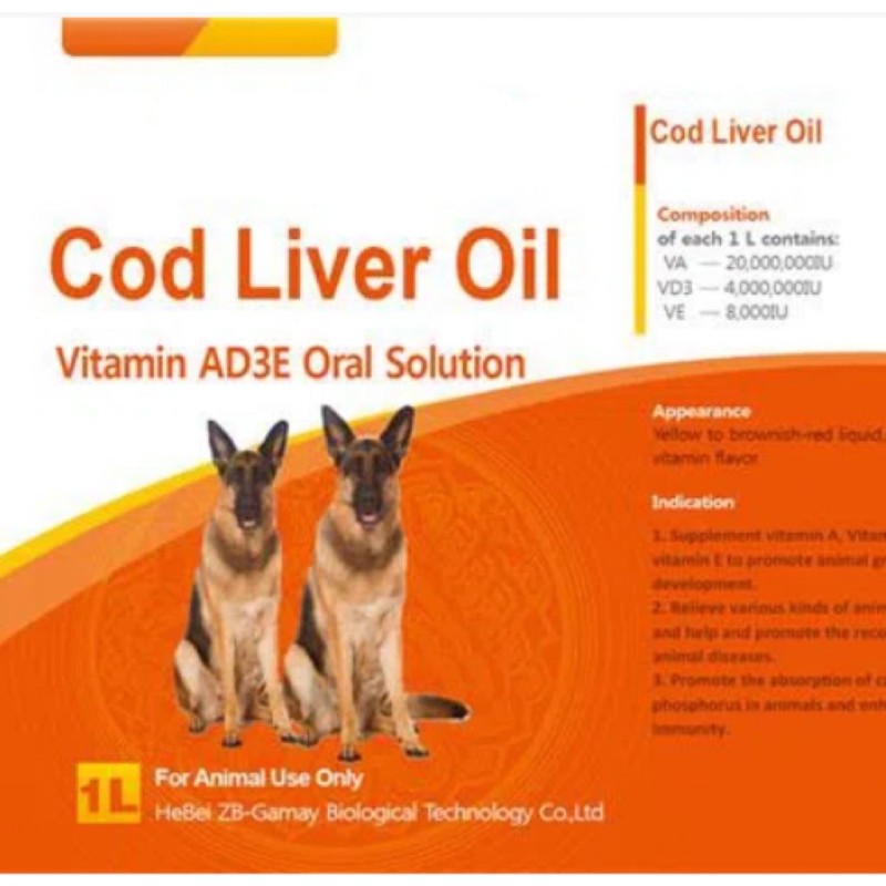 Cod Liver Oil Liquid Increases Egg Production Multiple Vitamins VA VD VE
