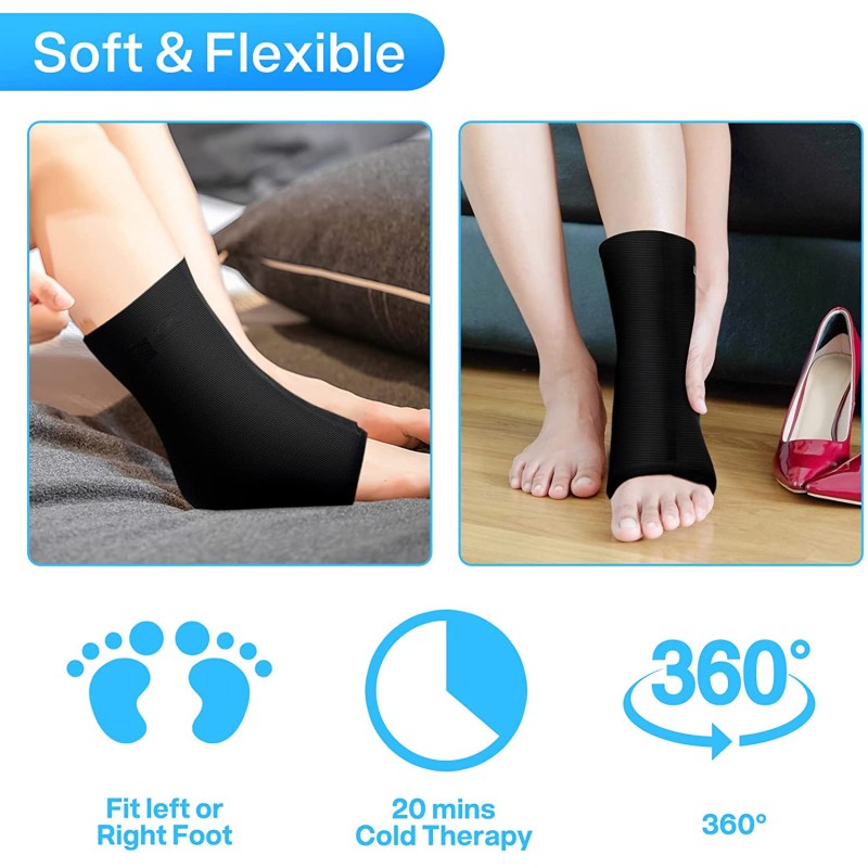 Ankle Ice Pack Factory - Best Selling Custom Reusable Cold Compress Ankle Foot Wrap