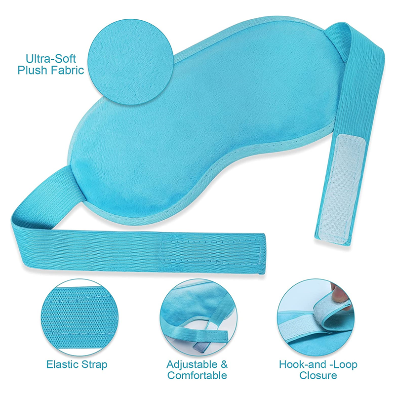 Eye Ice Mask Manufacturer - Gel Bead Mask with Holes Plush Backing