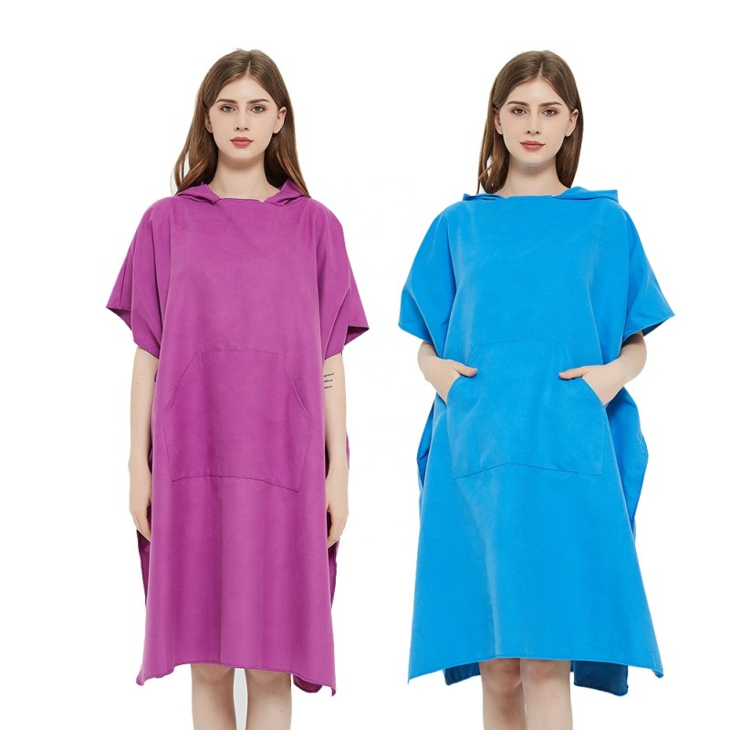 Hooded Poncho Factory - Wholesale Custom Microfiber Adult Hooded Poncho Sand Free Beach Towel