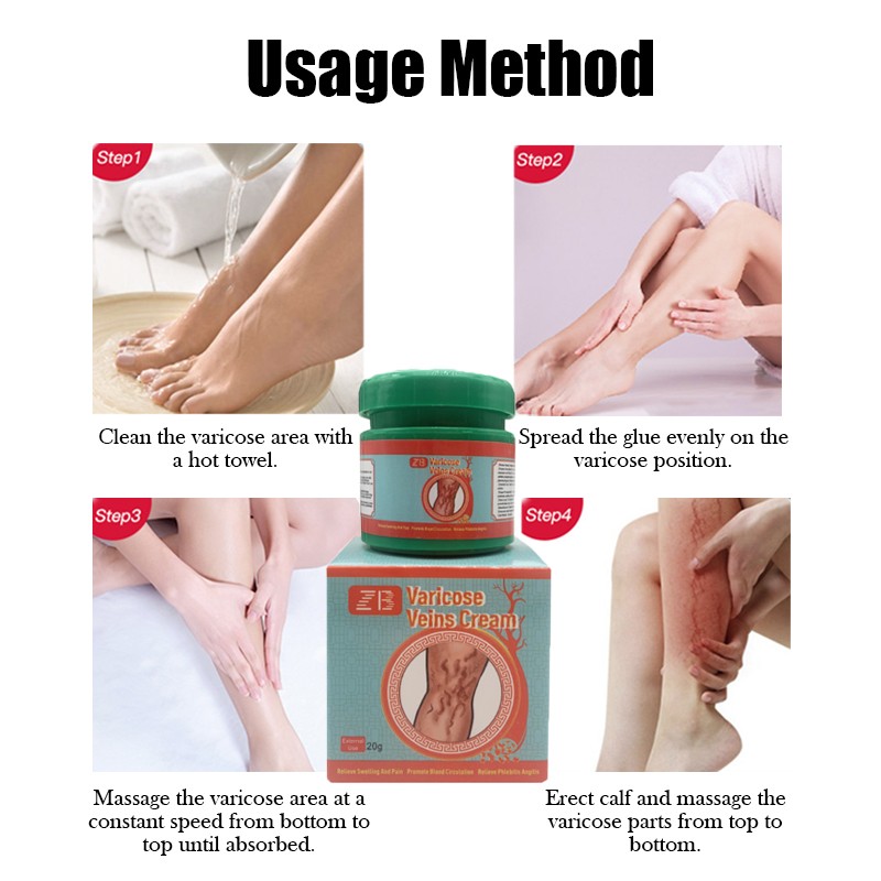 Varicose Vein Cream Manufacturer - Natural Herbal Leg Pain Care 20g