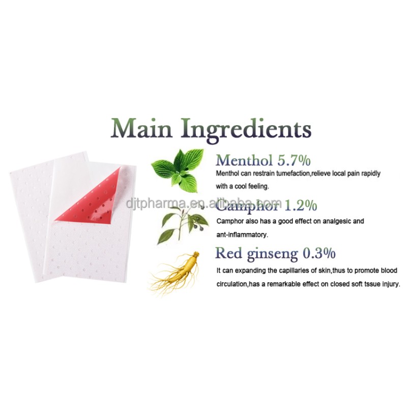 Ginseng Pain Patch Supplier - Red Capsicum Gout Treatment Therapy Plaster