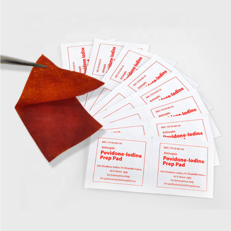 Iodophor Swab Factory - OEM Disposable Non-woven Prep Pad