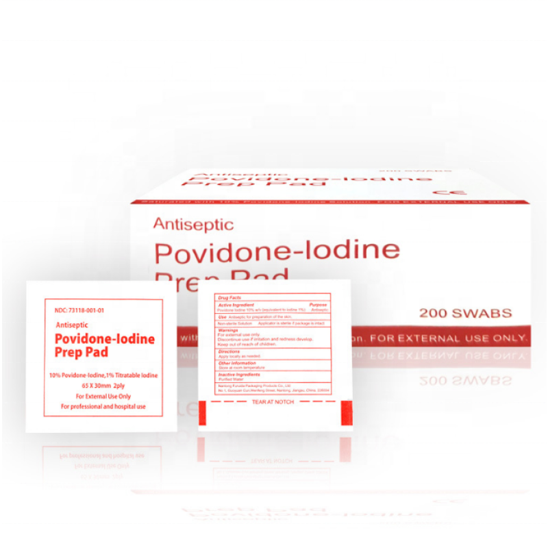 Iodophor Swab Factory - OEM Disposable Non-woven Prep Pad