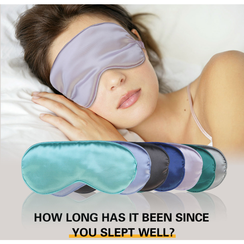 Sleep Eye Mask Factory - OEM Soft Silk Embroidery Elastic