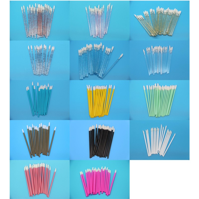 Lip Brush Supplier - OEM Disposable Multicolor Hollow Wand