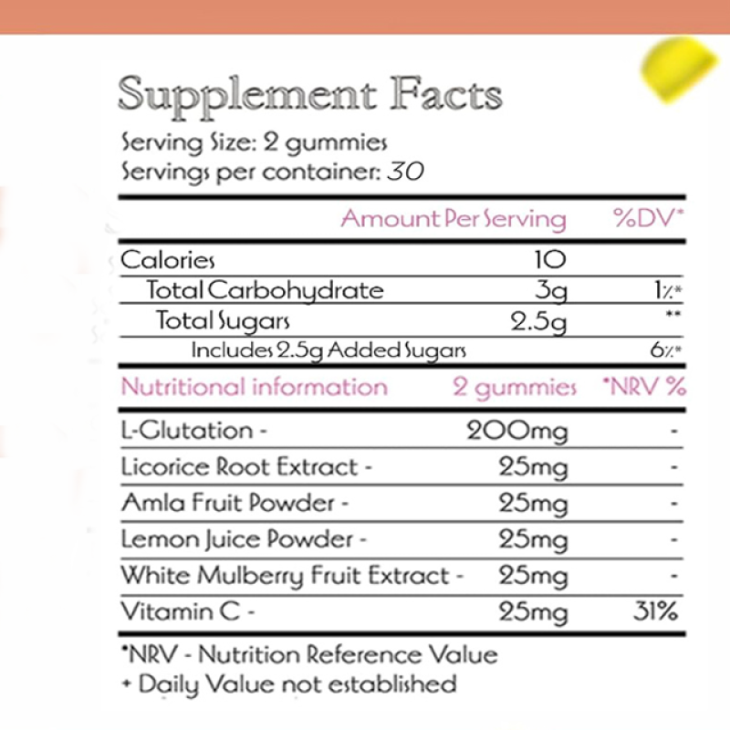 Xuhuang Supply Glutathione Gummies Skin WhiteningSupplement Glutathione Gummies