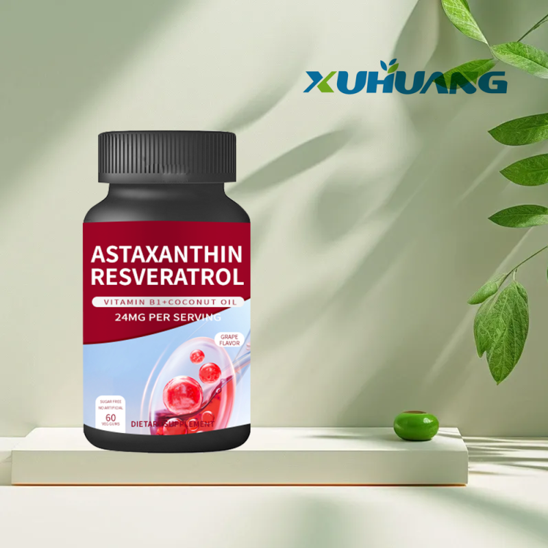 Xuhuang Natural Astaxanthin Gummies With Resveratrol Skin Care Supplement  Astaxanthin Gummies