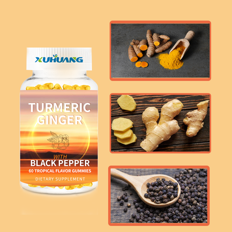 Xuhuang OEM Curcumin Gummies Turmeric Black Pepper Gummies Supplement Health Supplement Turmeric Gummies