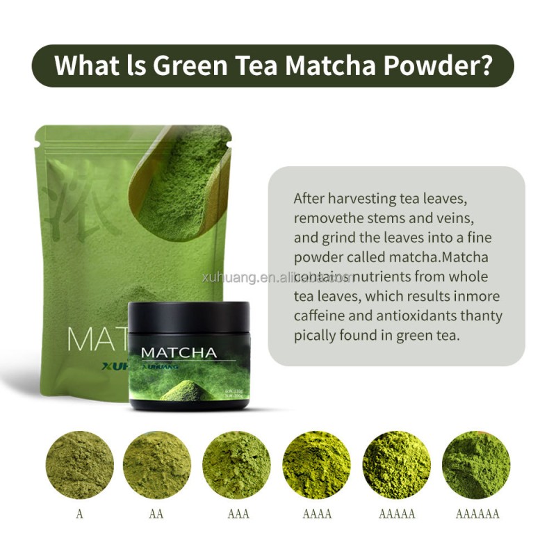 100% Ceremonial Grade Matcha Powder in Private Bag 100g Matcha Green Tea Powder