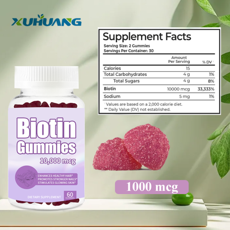 Xuhuang Supply Hair Skin Gummies Biotin Gummy Vitamins Healthcare Supplement Collagen Biotin Gummies