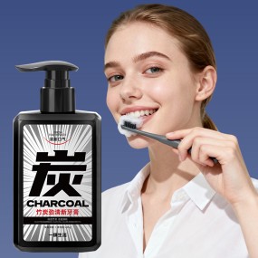 Toothpaste Manufacturer - OEM Bamboo Charcoal Pump Dispenser Whitening Toothpaste