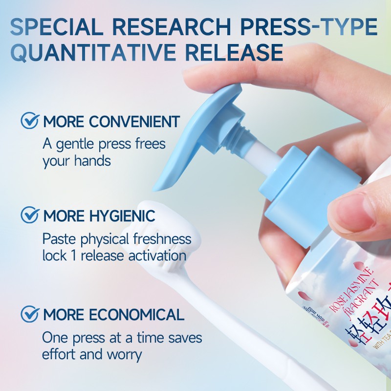 Toothpaste Supplier - Custom Rose Jasmine Scented Press-Type Toothpaste