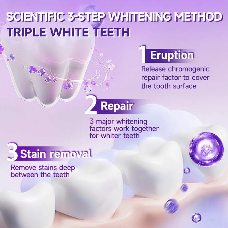 Toothpaste Manufacturer - OEM Grape Mint Color Correcting Whitening Toothpaste