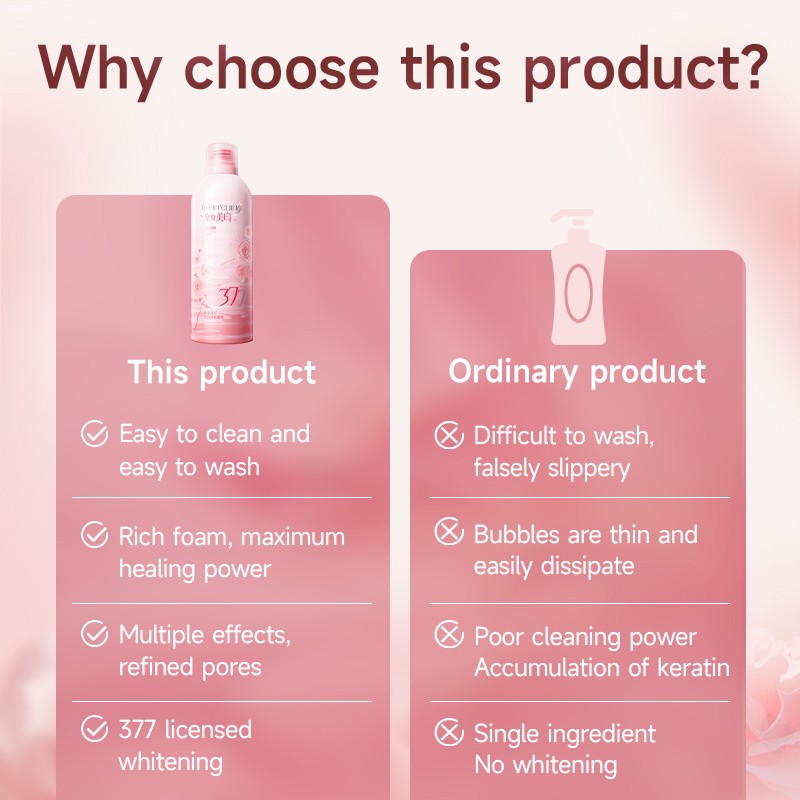 Whitening Shower Mousse Factory - OEM 377 Brightening Hydrating Body Wash