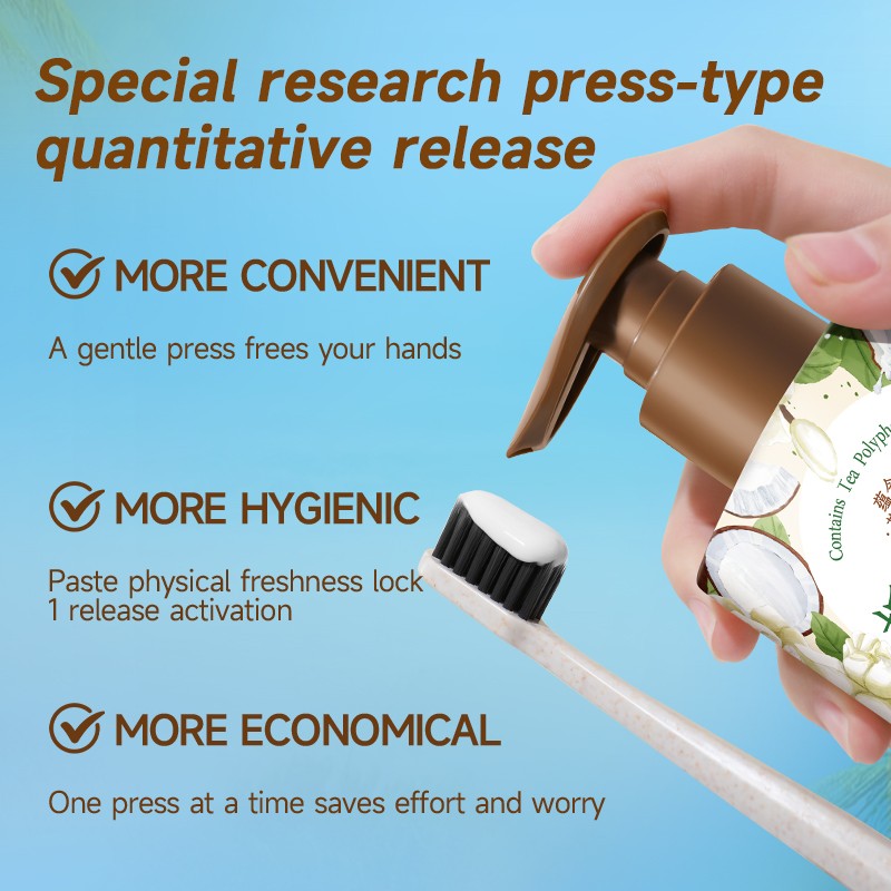 Toothpaste Supplier - Custom Coconut Oil Gardenia Scented Press-Type Toothpaste