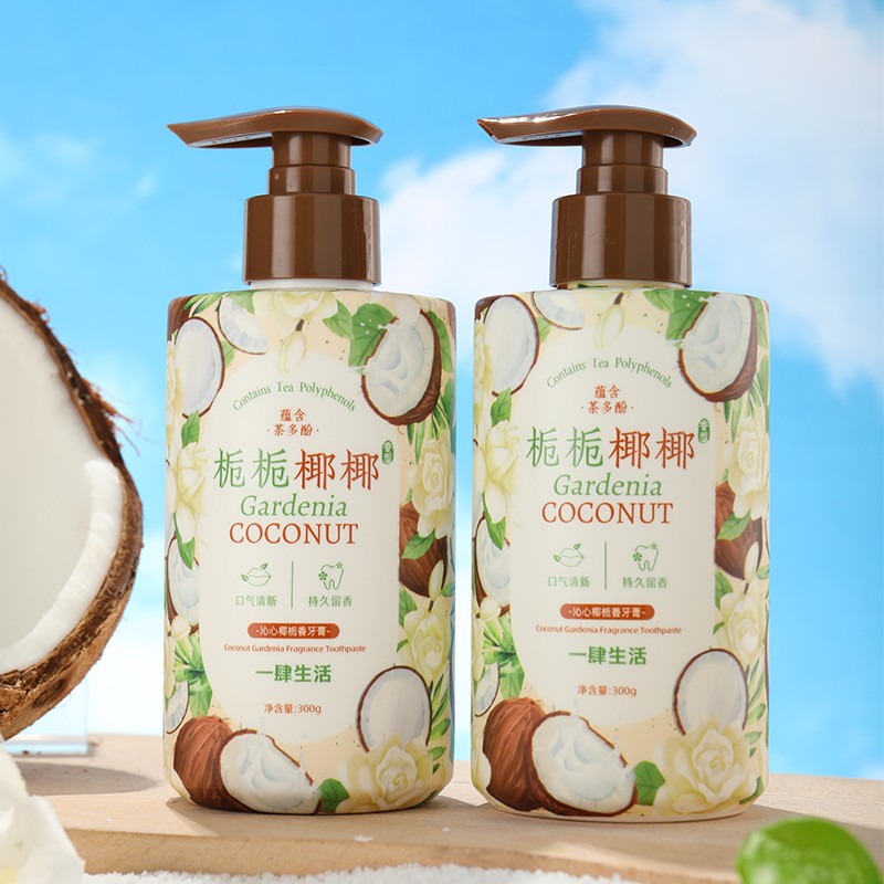 Toothpaste Supplier - Custom Coconut Oil Gardenia Scented Press-Type Toothpaste