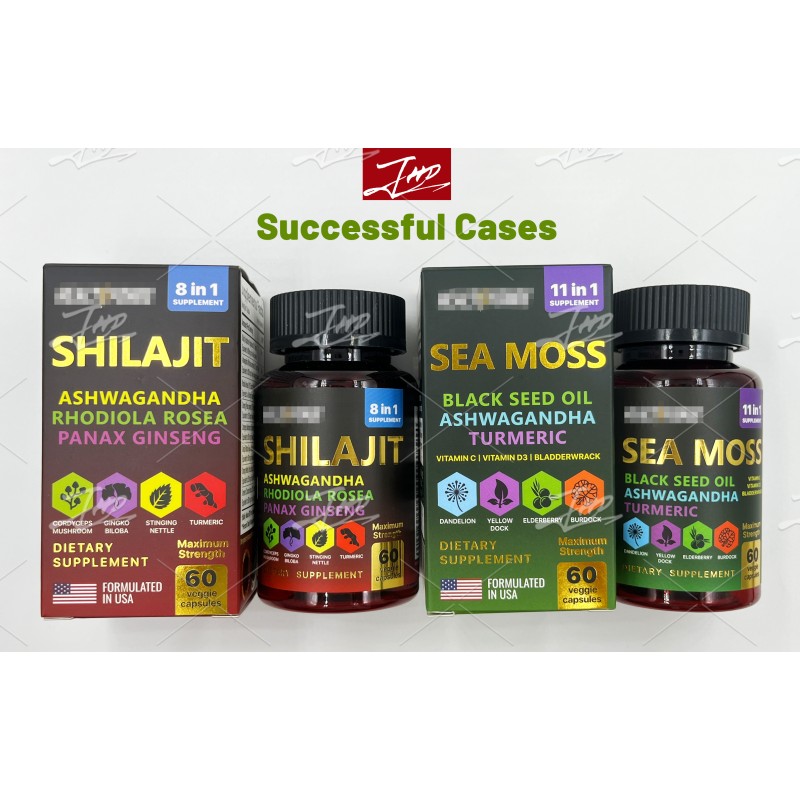 Shilajit Capsules Manufacturer - ODM 8-in-1 Ginseng Ashwagandha Complex Capsule