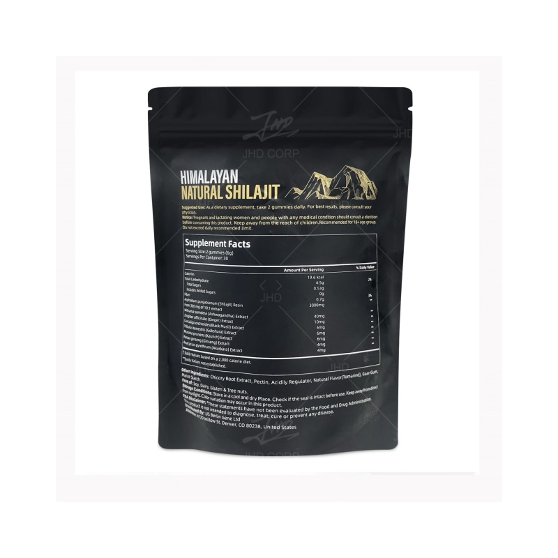 Shilajit Gummies Supplier - OEM Pure Himalayan Shilajit Resin Gummy Candy