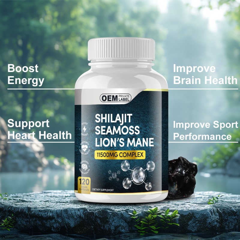Sea Moss Capsules Factory - OEM Shilajit Maca Ashwagandha Supplement Capsules