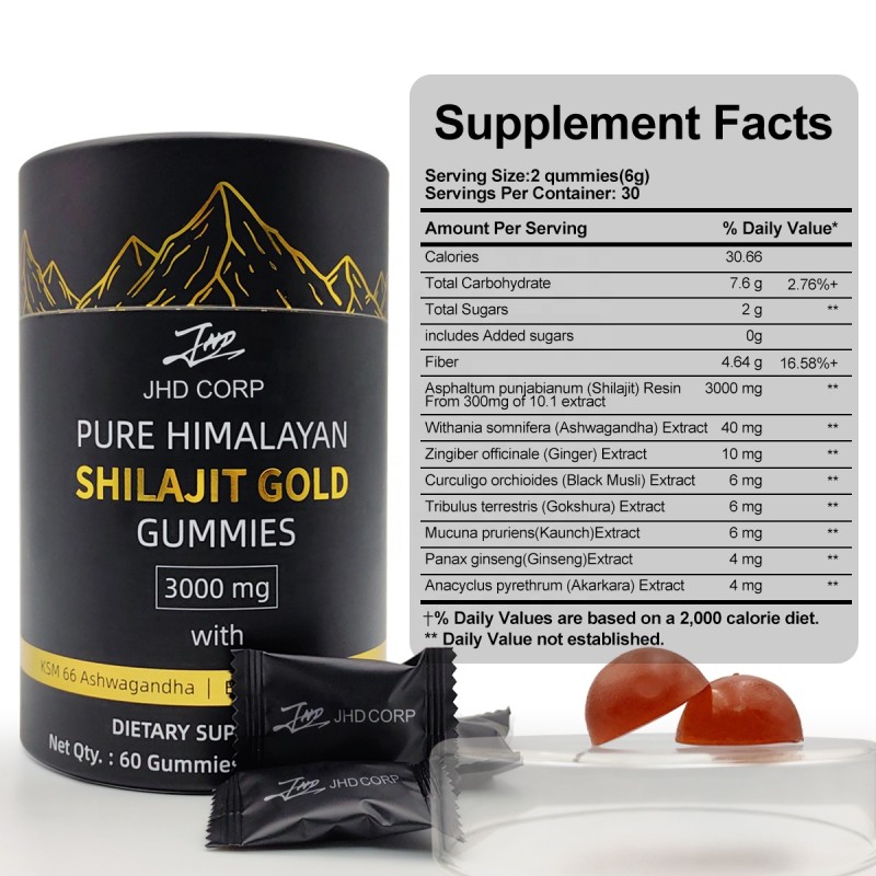Shilajit Gummies Factory - ODM Custom Himalayan Shilajit Candy Gummies