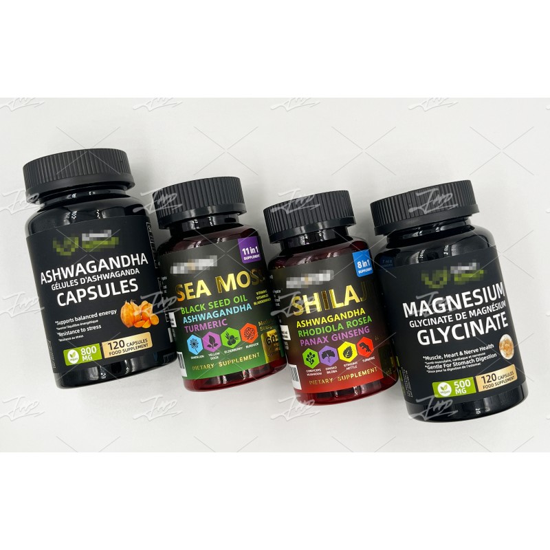 Sea Moss Capsules Supplier - ODM Custom 7000mg Sea Moss 9000mg Shilajit Blend