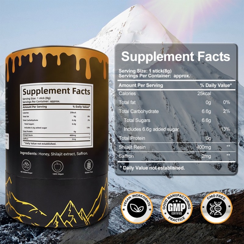 Shilajit Sticks Manufacturer - OEM Honey Saffron Himalayan Shilajit Sticks