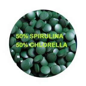 Chlorella Tablets Factory - ODM 50/50 Chlorella Spirulina Blend Tablets