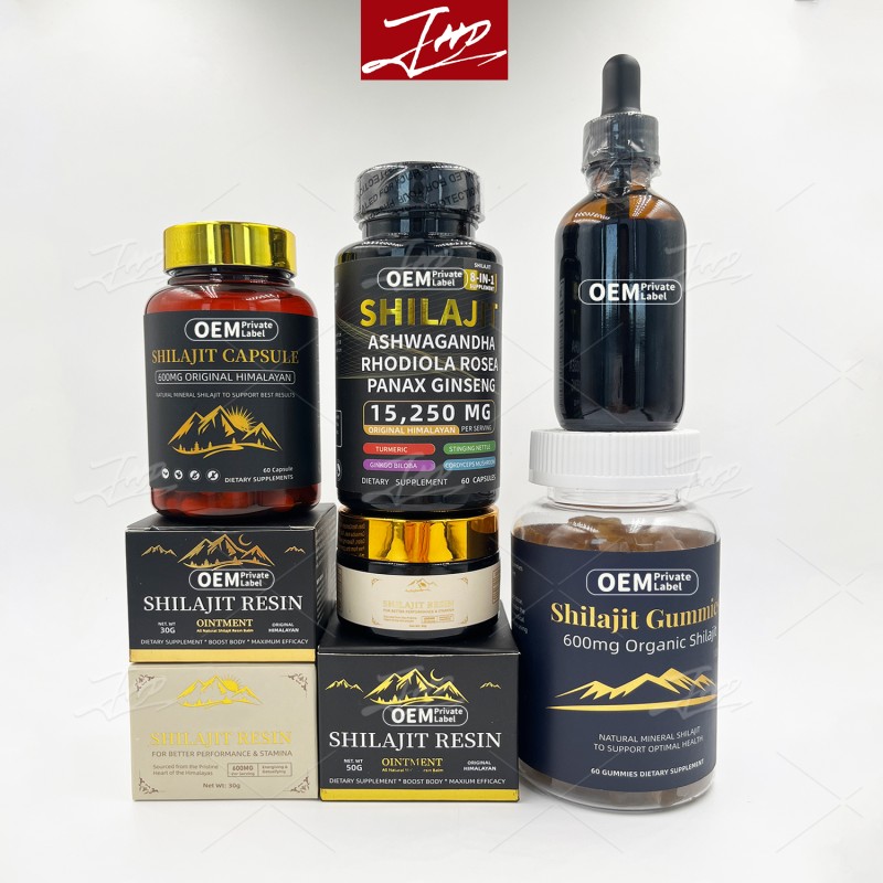 Shilajit Resin Supplier - OEM 30g 50g Liquid Organic Himalayan Shilajit