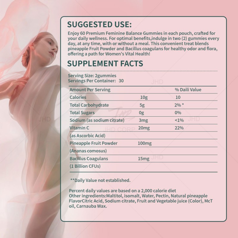 Probiotics Gummies Factory - ODM Vegan Feminine Balance Probiotic Gummies