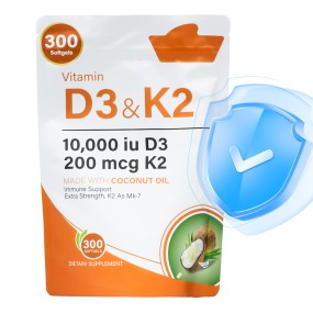 Vitamin D3 K2 Softgels Supplier - OEM Plant Based Formula Natural