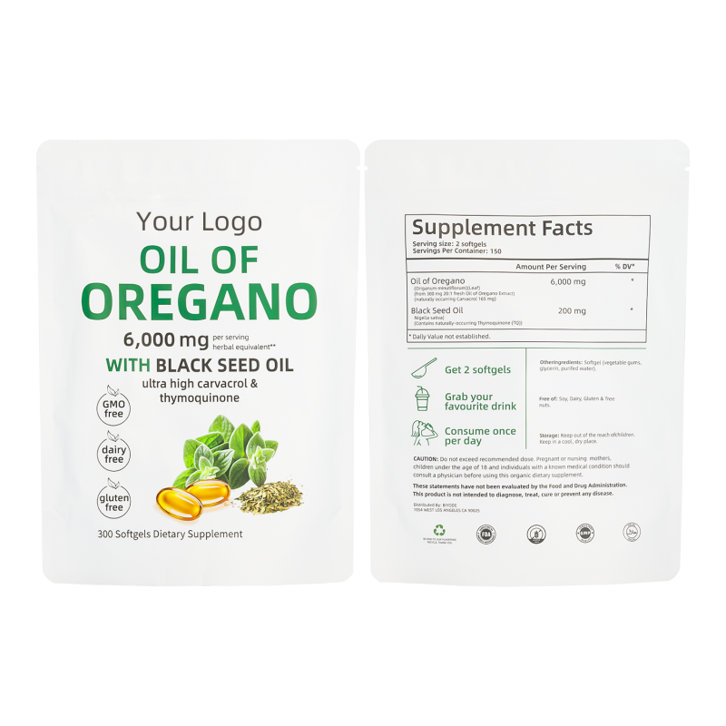 Oregano Oil Softgel Factory - OEM Odor Controlled Formula Easy Consumption