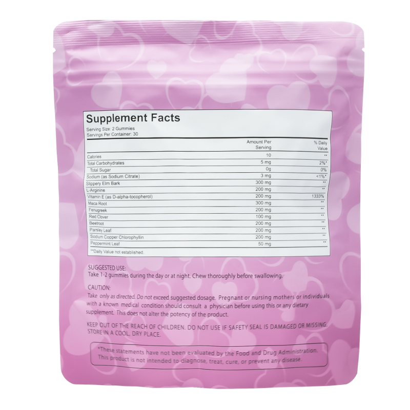 L-Arginine Gummies Manufacturer - OEM Pheromone Slippery Elm Maca Root