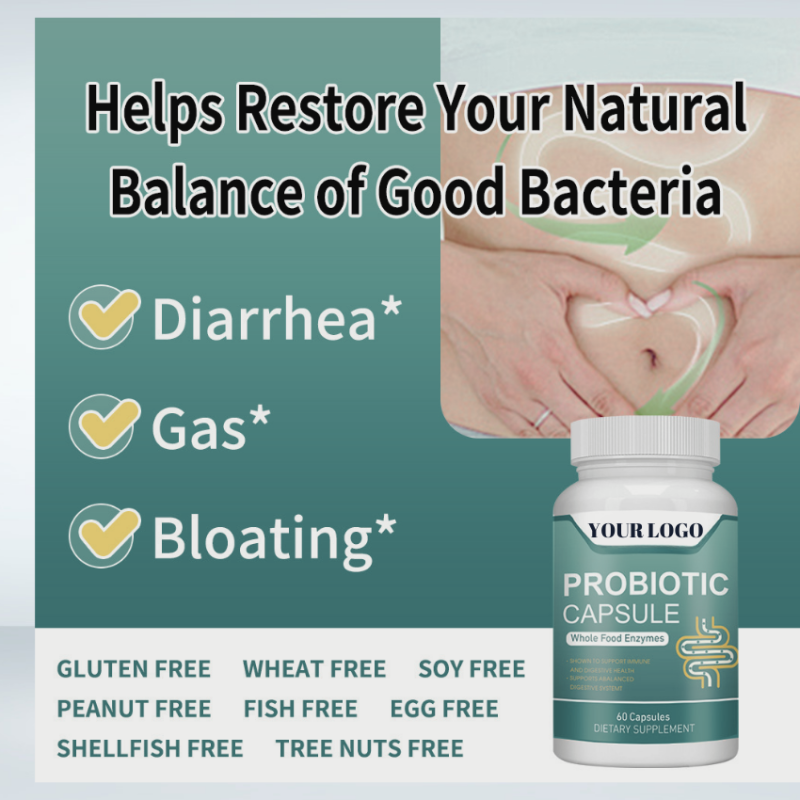 Probiotic Capsules Supplier - Vegan Fiber Digestive Enzyme OEM